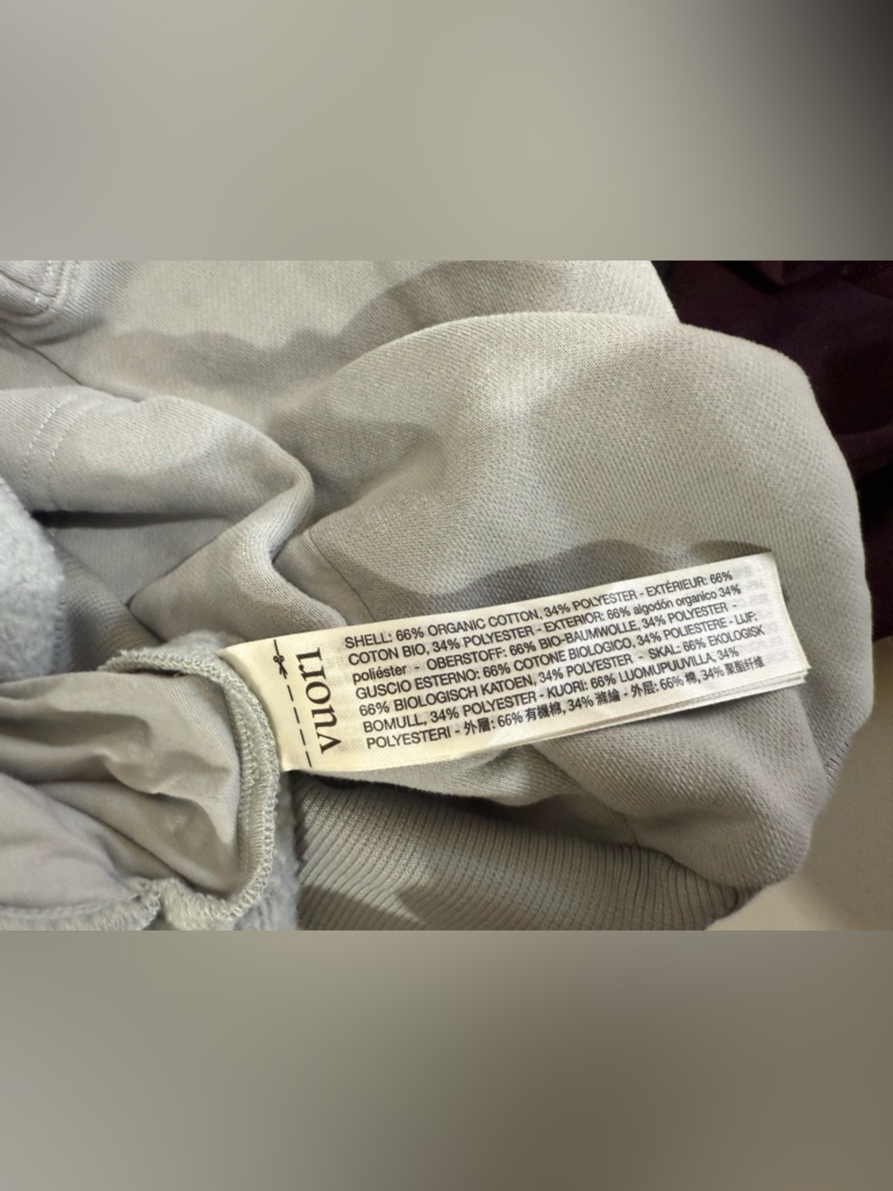 Vuori Light Gray Half-Zip Hoodie Sweater - Picture 5 of 7